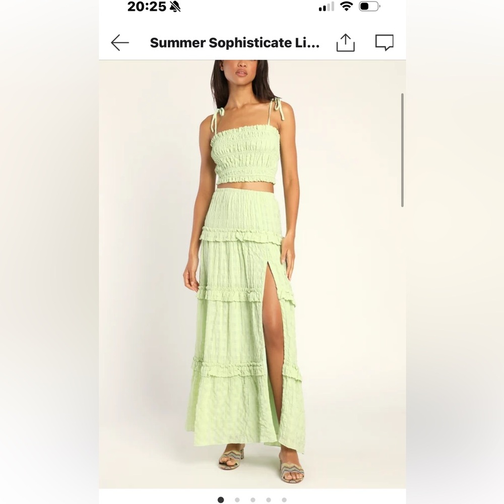 Lulus green 2 piece set